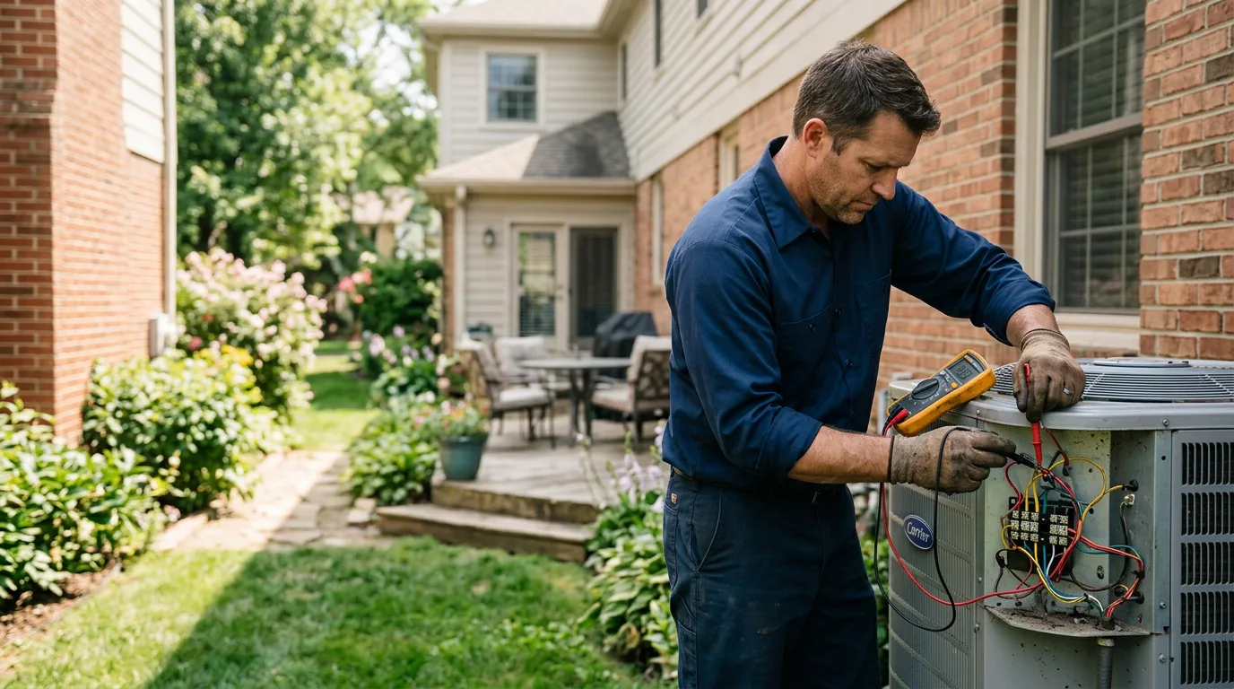 HVAC technician working near Dickinson, ND